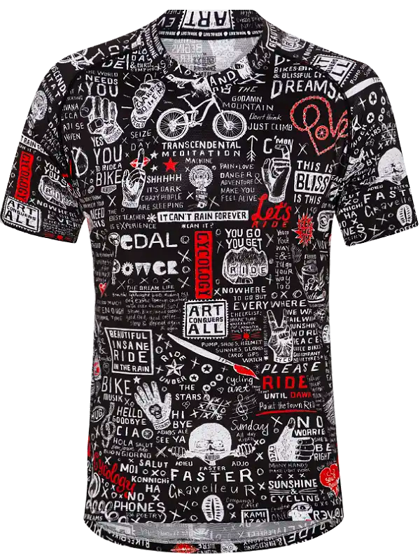 Graffiti discount cycling jersey