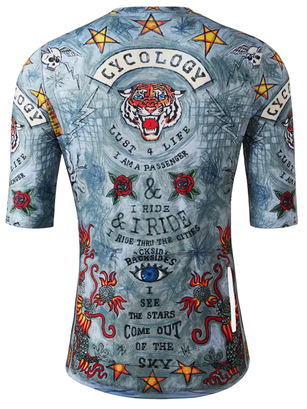  City of Angels Men's Grey Reborn Jersey Back  | Cycology AUS