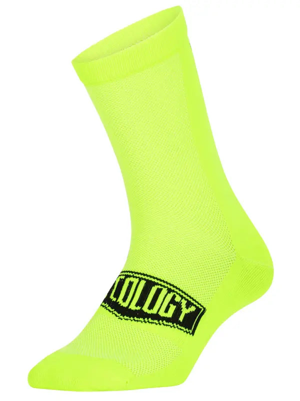 Cycology Lime Green Reflective Logo Cycling Socks | Cycology AUS