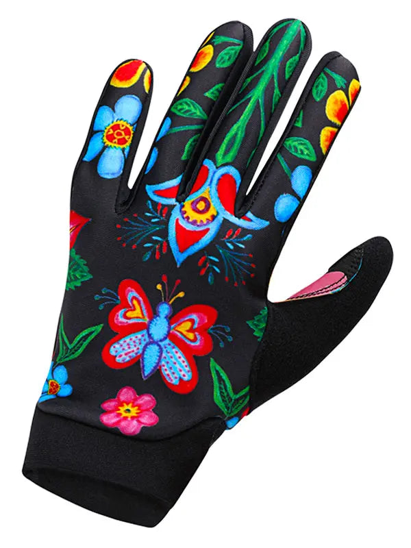 Frida Winter Black Cycling Gloves Top View 2 | Cycology AUS