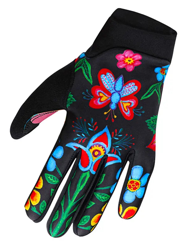 Frida Winter Black Cycling Gloves Top  | Cycology AUS