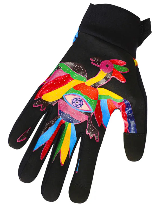 Frida Winter Black Cycling Gloves Grip Palm  | Cycology AUS