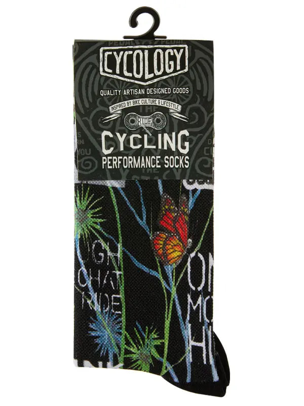 Gangsta Black Cycling Socks  Packaging | Cycology AUS