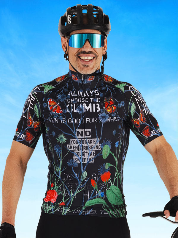 Gangsta Black Men's Cycling Jersey On model  | Cycology AUS