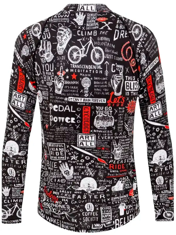 Bike Graffiti Long Sleeve MTB Jersey Back