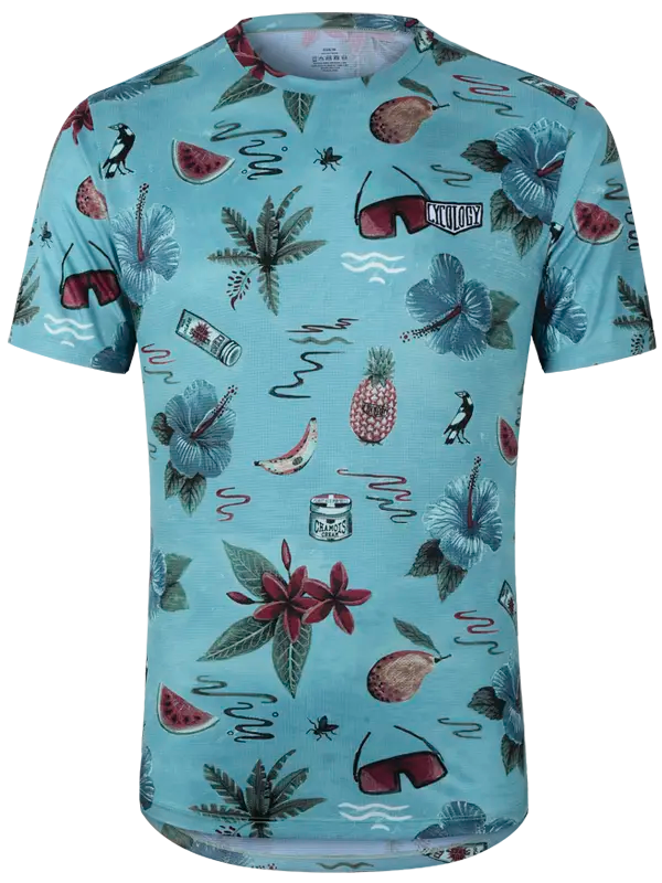 Lahaina Blue Men's Technical T shirt  Front | Cycology AUS