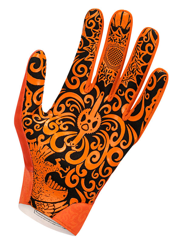 Life Behind Bars Orange MTB Gloves  Palm | Cycology AUS