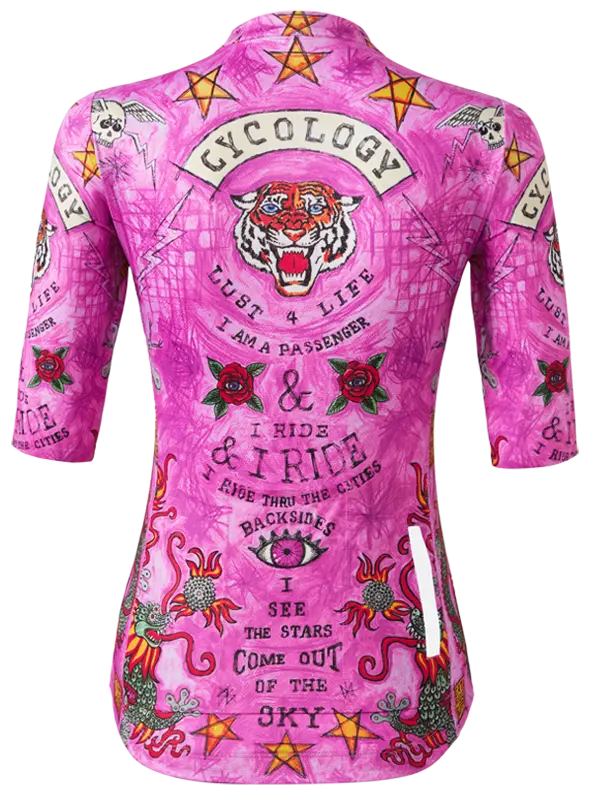 City of Angels Pink Women's Reborn Cycling Jersey  Back | Cycology AUS