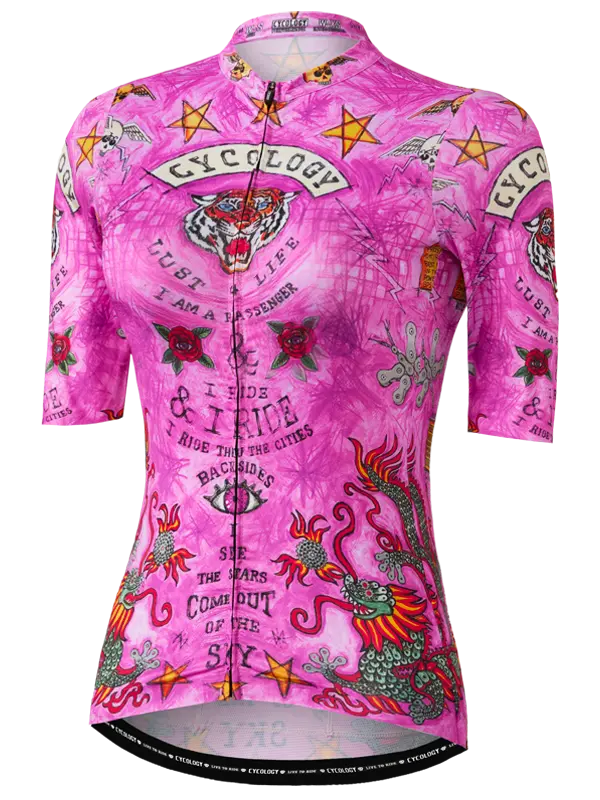 City of Angels Pink Women's Reborn Cycling Jersey  Front | Cycology AUS