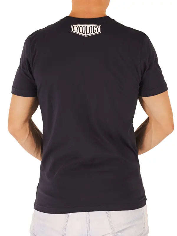 Ride Navy Men's Cycling T-Shirt  Back | Cycology AUS