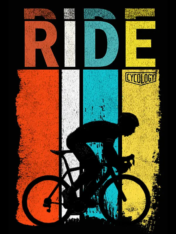 Ride Navy Men's Cycling T-Shirt Graphic  | Cycology AUS