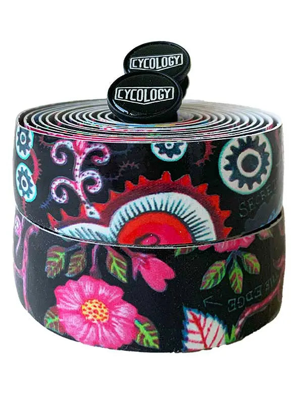 Secret Garden Black Handlebar Tape  Roll| Cycology AUS