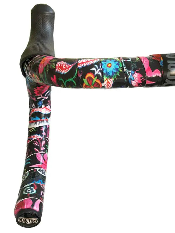 Secret Garden Black Handlebar Tape  on bike bars | Cycology AUS