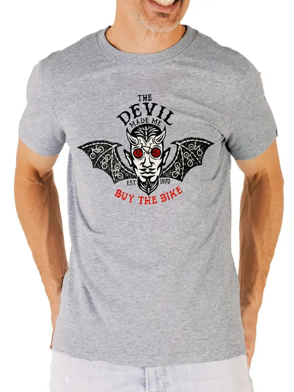 The Devil Made Me Grey Men's Cycling T-Shirt  Front | Cycology AUS