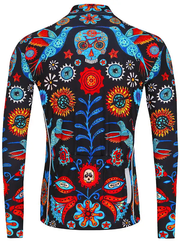 Tijuana Black Men's Long Sleeve Cycling Jersey Back  | Cycology AUS