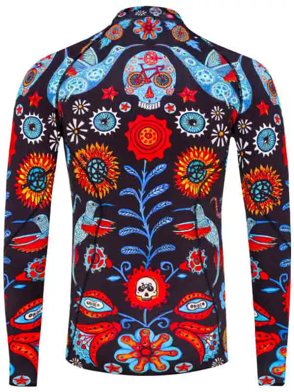 Tijuana Men's Black Long Sleeve Cycling Base Layer  Back| Cycology AUS