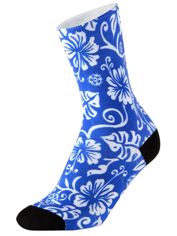 Waimea Blue Cycling Socks  Front | Cycology AUS