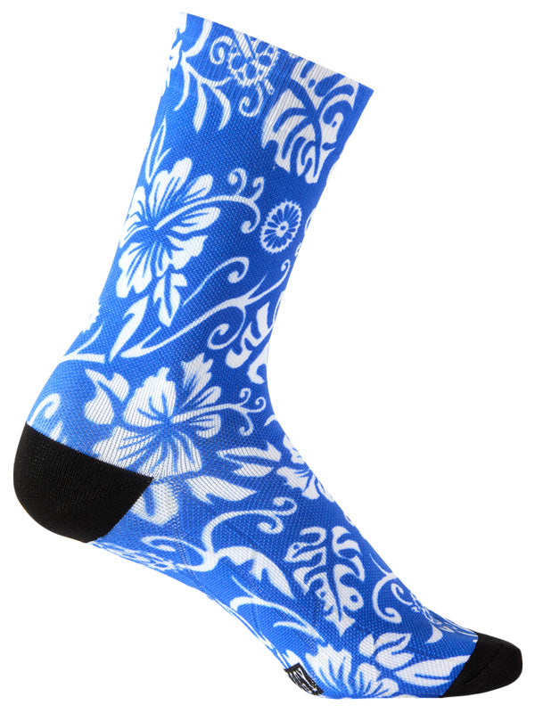 Waimea Blue Cycling Socks Side  | Cycology AUS