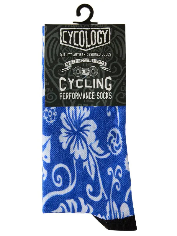 Waimea Blue Cycling Socks  Packaging | Cycology AUS