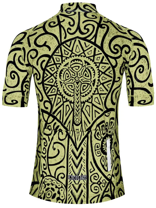 Zanzibar Green Men's Cycling Jersey Back   | Cycology AUS