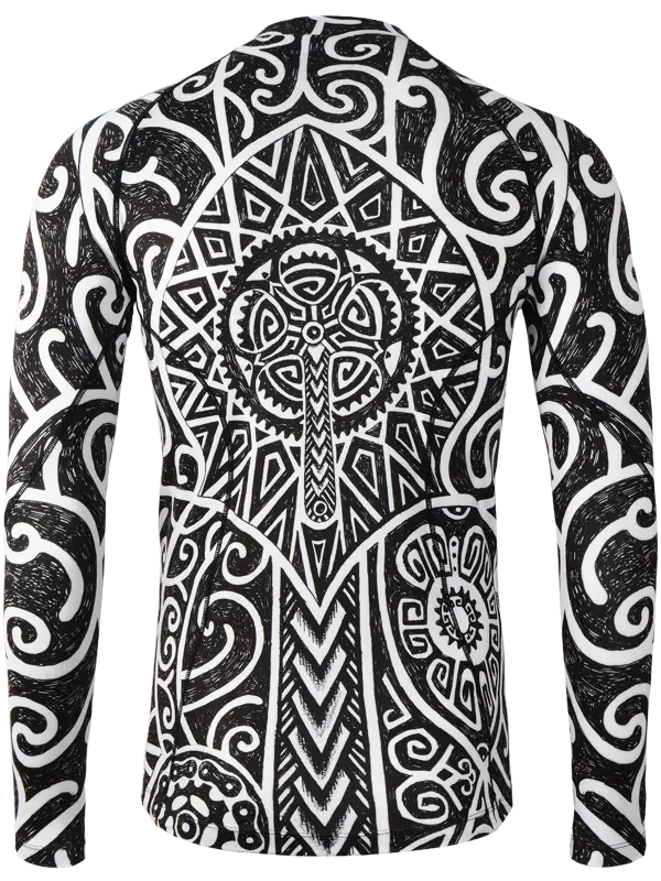 Zanzibar Men's Black Long Sleeve Cycling Base Layer Back | Cycology AUS