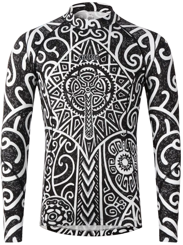 Zanzibar Men's Black Long Sleeve Cycling Base Layer Front | Cycology AUS